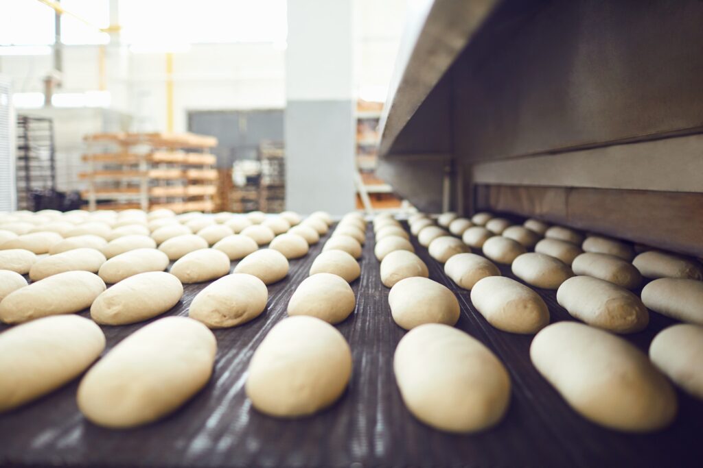 Dough in bakery factor